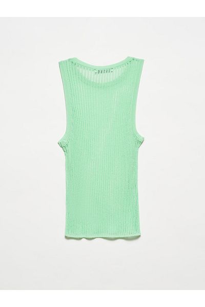 Dilvin 10410 Crew Neck Knitwear Athlete-Water Green