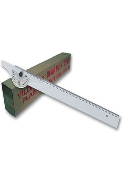Yıldızlar Yayınları Χάρακας T με κινητή κεφαλή Κωδικός 75 65 cm Διαφανής