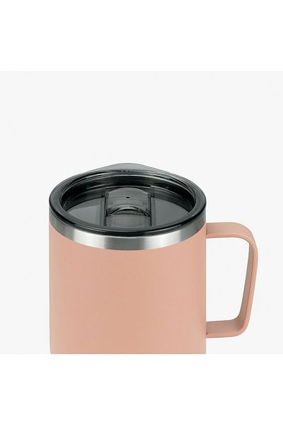 Tyeso Silviya Mug Vakumlu Paslanmaz Çift Duvarlı Termal Kapaklı 400ml Pembe