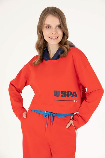 U.S. Polo Assn. Women's Red Hooded Sweatshirt 50264201 -Vr030