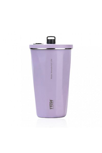 Tyeso Crush Tumbler Vacuum Stainless Steel Thermos 600 ml Purple