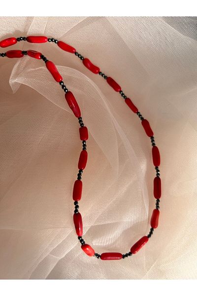 Doğaltaş Coral Necklace
