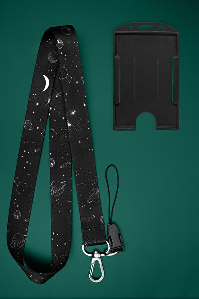 Apptakı Galaksi Takım Yıldızı Boyun İpi Boyun Askı İpi Telefon Askı İpi Kartl...
