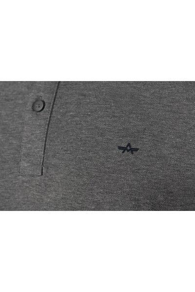Arma Ανδρικό μπλουζάκι με γκρι Basic Slim Fit Polo Neck Y9tyo7992