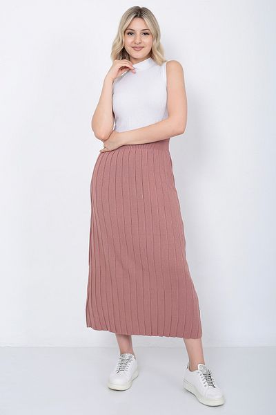 LUGMO Γυναικεία Πλεκτή Φούστα Oversize Dusty Rose