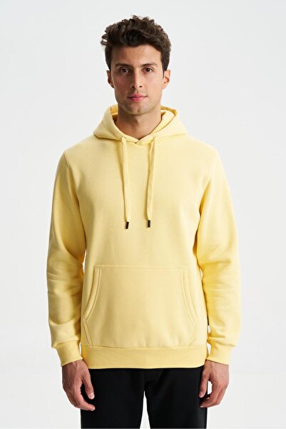 Arma Чоловічий жовтий Regular Fit 3 нитковий шардонський капюшон з кишенями K28254627501