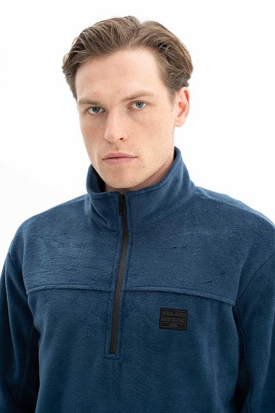 Arma Ανδρικό φούτερ Indigo Regular Fit με όρθιο γιακά Softech Fleece με μισό φερμουάρ K 26404674701
