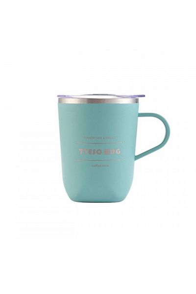 Tyeso Green Cubic Mug - Vacuum, Stainless Steel, Thermal Lid, 300ml