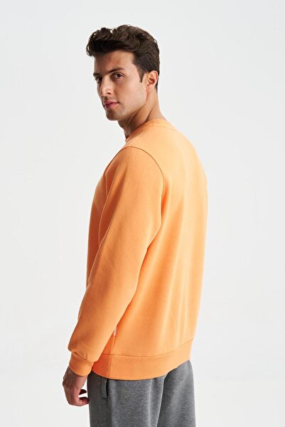 Arma Чоловічий помаранчевий Regular Fit 3-нитковий бавовняний світшот з коміром-стійкою K28124602501