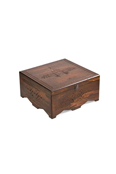 Anadolia Hezârfen Desenli Ahşap Sandık