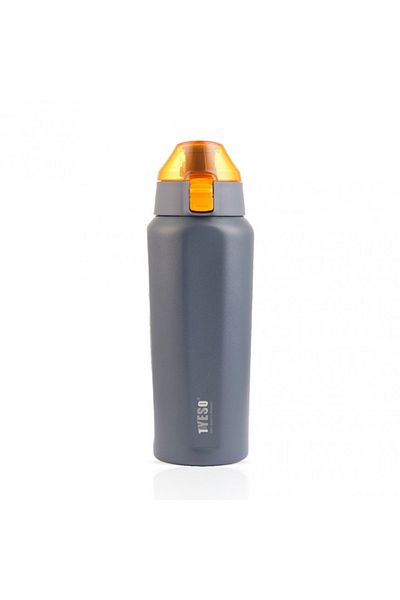 Tyeso 600ml Grey Square Thermos - Vacuum, Stainless & Double Wall