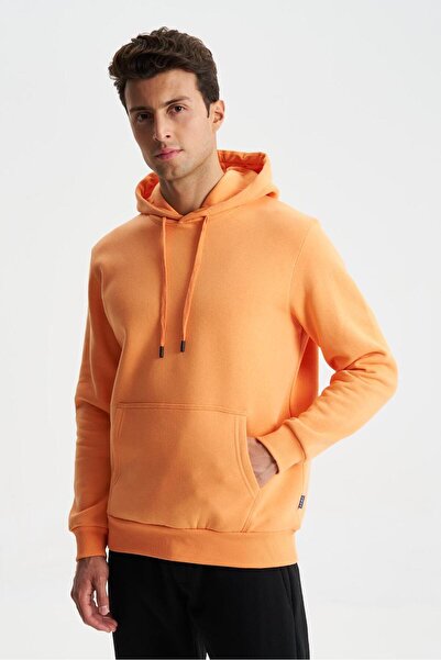 Arma Чоловічий помаранчевий світшот прямого крою з капюшоном і кишенями 3 нитки K28254627501