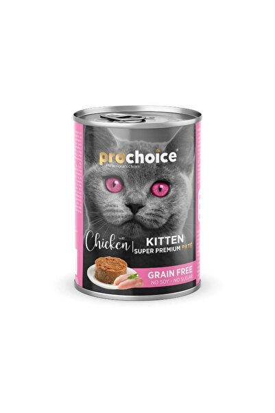ProChoice Tavuk Etli Şekersiz Tahılsız Ezme Yavru Kedi Konservesi 400gr