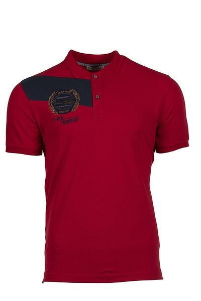 Arma Мъжка червена тениска с поло яка Slim Fit Y9tyo7997