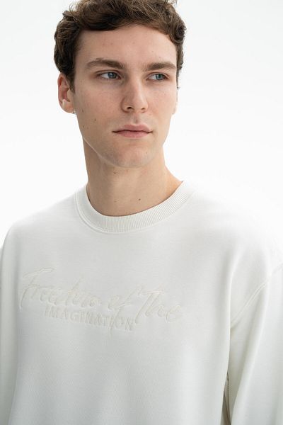 Arma Мъжки суитшърт с кръгло деколте Oversize 3 Thread, без повдигане, K26124601501