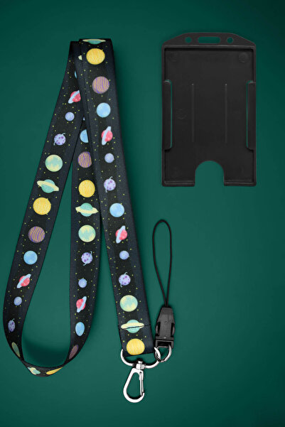 Apptakı Galaksi Uzay Limited Boyun İpi Boyun Askı İpi Telefon Askı İpi Kartlı...