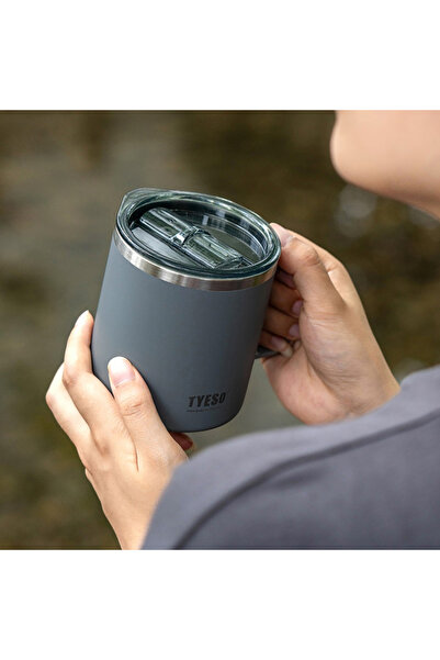 Tyeso Silviya Mug Vacuum Stainless Double Wall Thermal Lid 400ml Gray