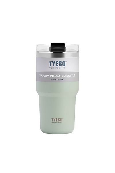 Tyeso Tripletask Termos Vakumlu Paslanmaz Çelik Pipetli 600ml Yeşil