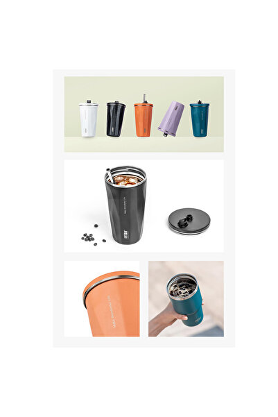 Tyeso Crush Tumbler Vacuum Stainless Steel Thermos 600 ml White