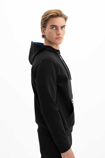 Arma Ανδρικό φούτερ με τσέπη καγκουρό με μαύρη λεπτή εφαρμογή K 26254987701