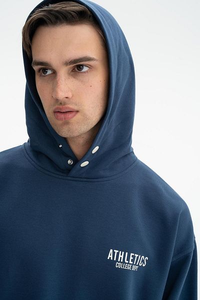 Arma Ανδρικό φούτερ Indigo Oversize Kangaroo Pocket K 26254626201