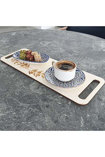 Anadolia Zeytin Dalı Oval Aperatif Sunum Tepsisi