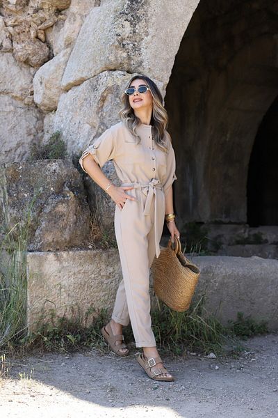 bytugcekaya Ολόσωμη φόρμα Orjin Mink Judge γιακά με τσέπη