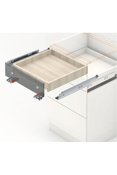 Blum Tandem Çekmece Rayı Tam Açılım Frenli 45 Cm