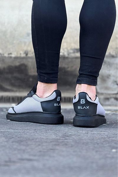 Afrodit Gray Black Knitwear Men's Casual Shoes