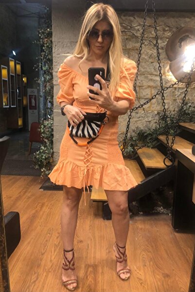 bihterbutik Havuz Yaka Lastikli Elbise
