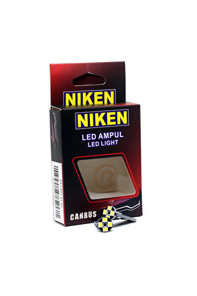 Niken 12V T10 Büyük Dipsiz Ampul 8 Led'li 2’li SET - Beyaz Işık