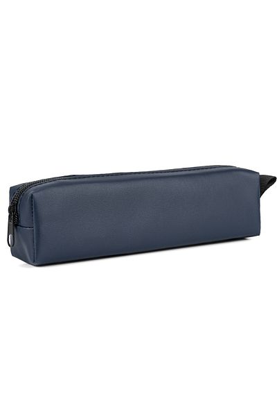 Gözde Proje Faux Leather Navy Blue Pencil Case