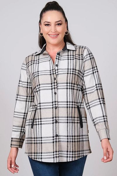 Lady Majestic Καρό πουκάμισο με τσέπες μεγάλου μεγέθους