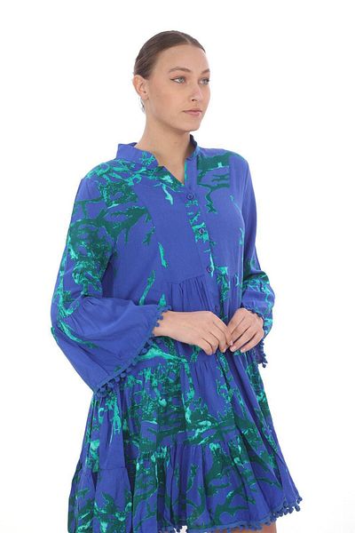 Bohem Stil Γυναικείο κοντό φόρεμα Angel Pompom