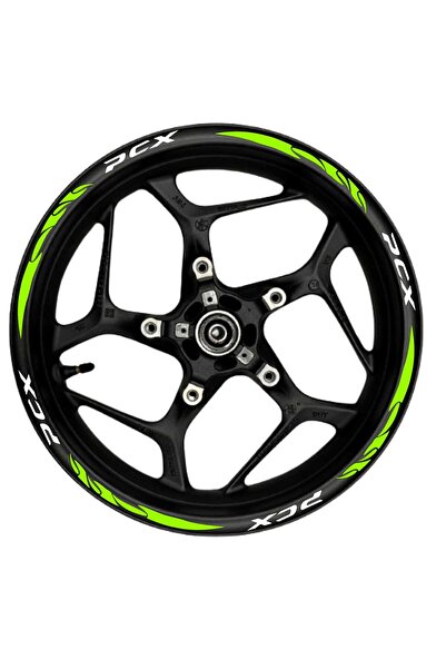 Depozee Pcx Beyaz yazılı neon(fıstık yeşili) pençe şeritli