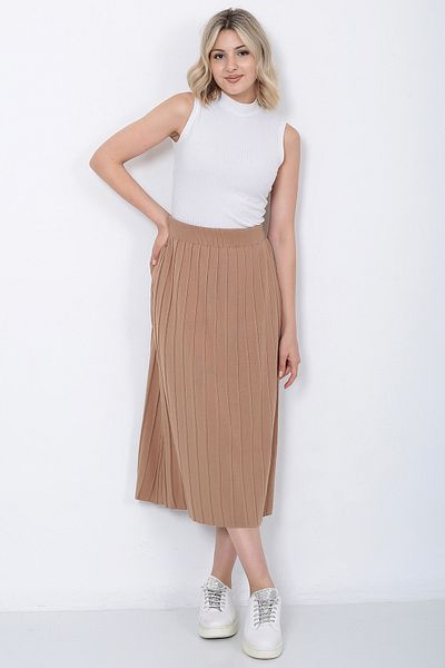 LUGMO Γυναικεία Πλεκτά Φούστα Oversize Mink