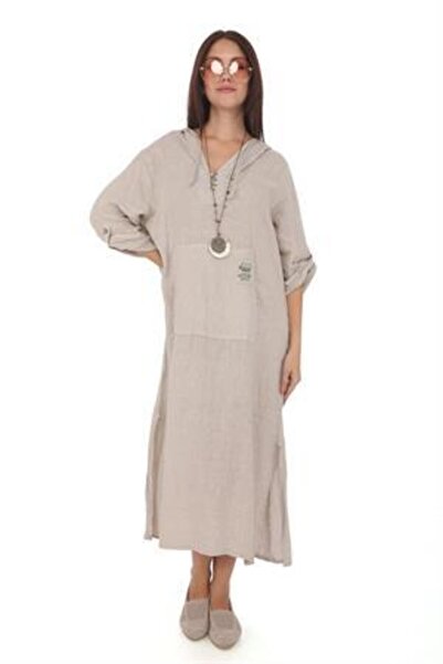 Bohem Stil Bohomian Linen Dress - Italian with Pocket and Hat