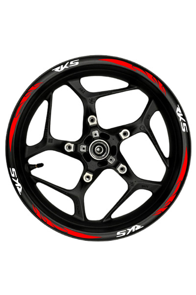 Genel Markalar RKS Beyaz yazılı kırmızı pençe şeritli