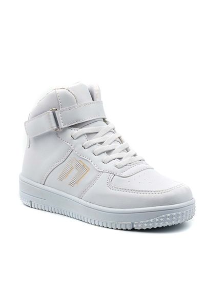KCMN Pantofi de baschet pentru copii Glaxy Long Beijing High Top - ALB