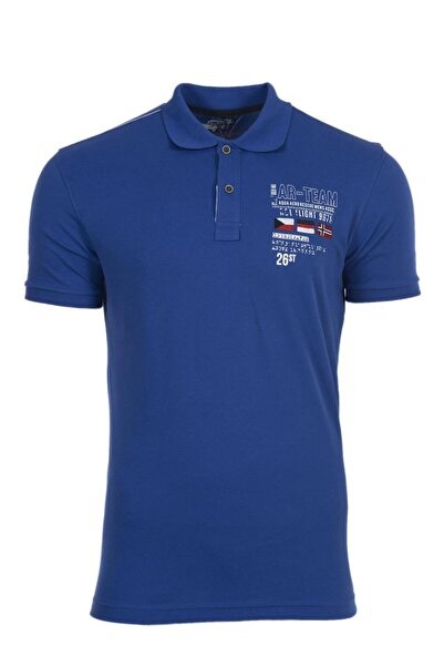 Arma Ανδρικό μπλουζάκι με γιακά πόλο μπλε Y0tyo2664