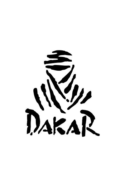 Generic Brand ملصق Dakar Auto الجديد باللون الأسود مقاس 25 × 30 سم