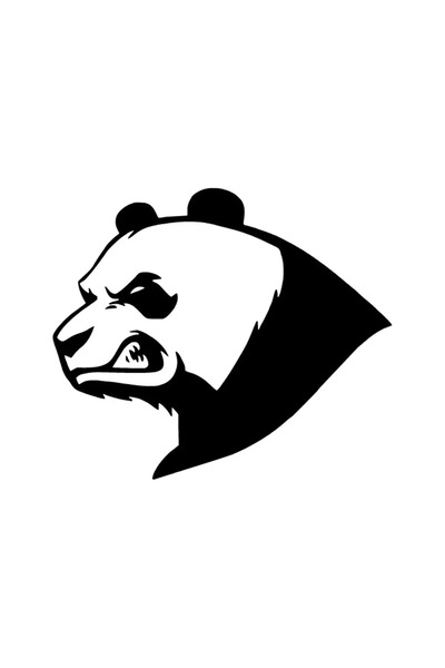 Generic Brand ملصق جديد مخصص للسيارات من Angry Panda باللون الأسود مقاس 25 × ...