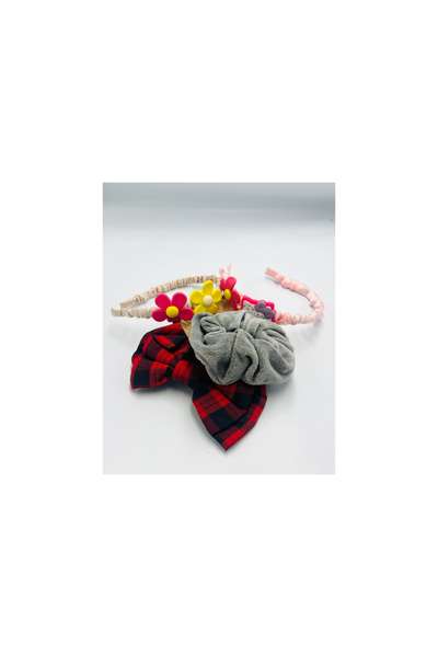 Monalisa Home طقم باندانا بإبزيم على شكل تاج - ملون ومنقوش