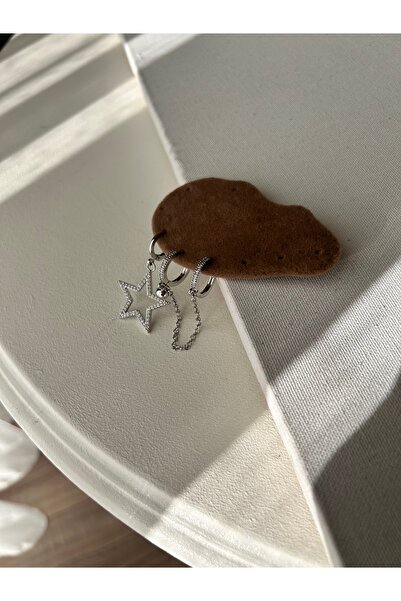 AKARSU TAKI Rodyum küpe