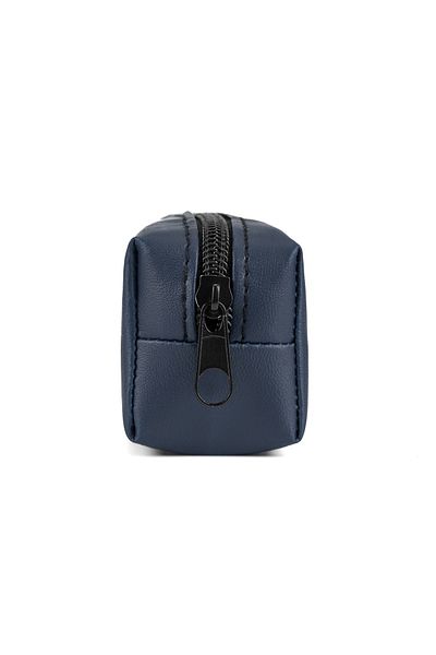 Gözde Proje Faux Leather Navy Blue Pencil Case