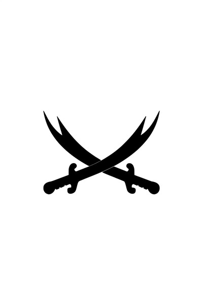 rez Zulfiqar Swords Auto Custom New Sticker Black 25 X 17 cm