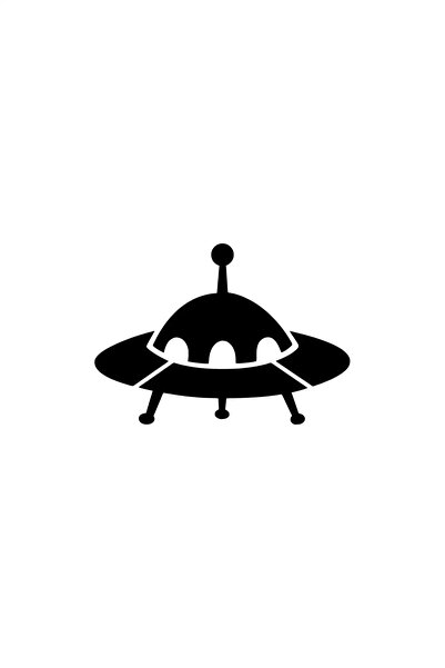 Generic Brand Ufo Auto Custom New Sticker Black 25 X 17 cm