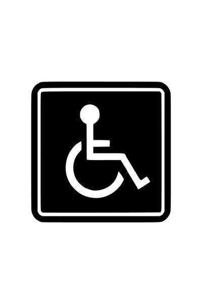 Generic Brand Disabled Emblem Mr. Auto Special New Sticker Black 30 X 30 cm