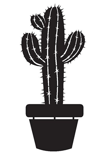 rez Potted Flower Cactus Model 4 Auto Special New Sticker 15 X 34 cm