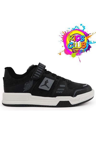 KCMN Pantofi sport unisex pentru copii - Cool King JoranS, talpă ortopedică, NEGRU